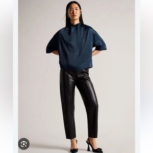 NEW🔥Ted Baker LILLIO high neck TIE detail boxy top size 5/US 12 $195